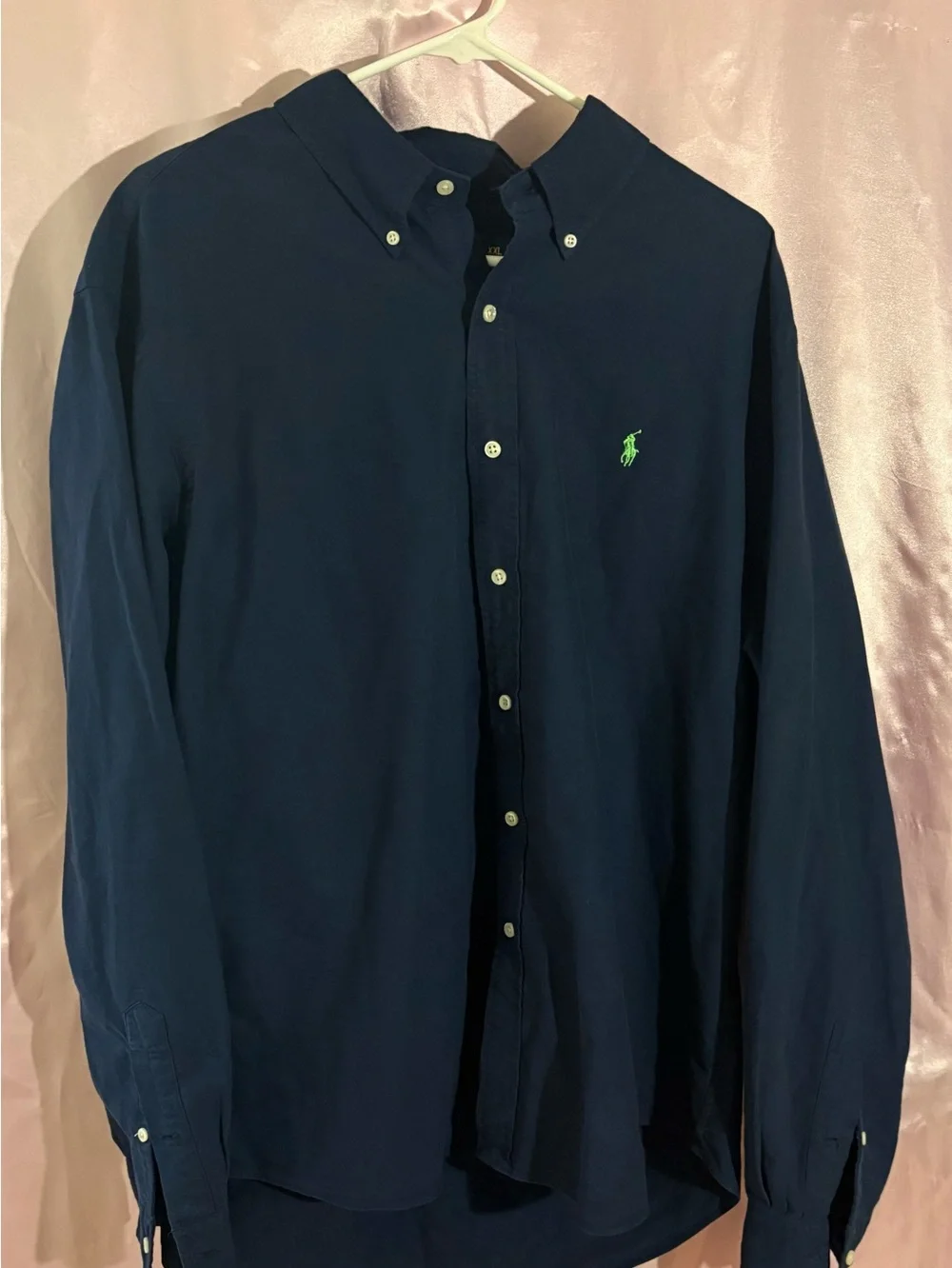 Polo by Ralph Lauren Navy Button-Down Shirt with Green Pony